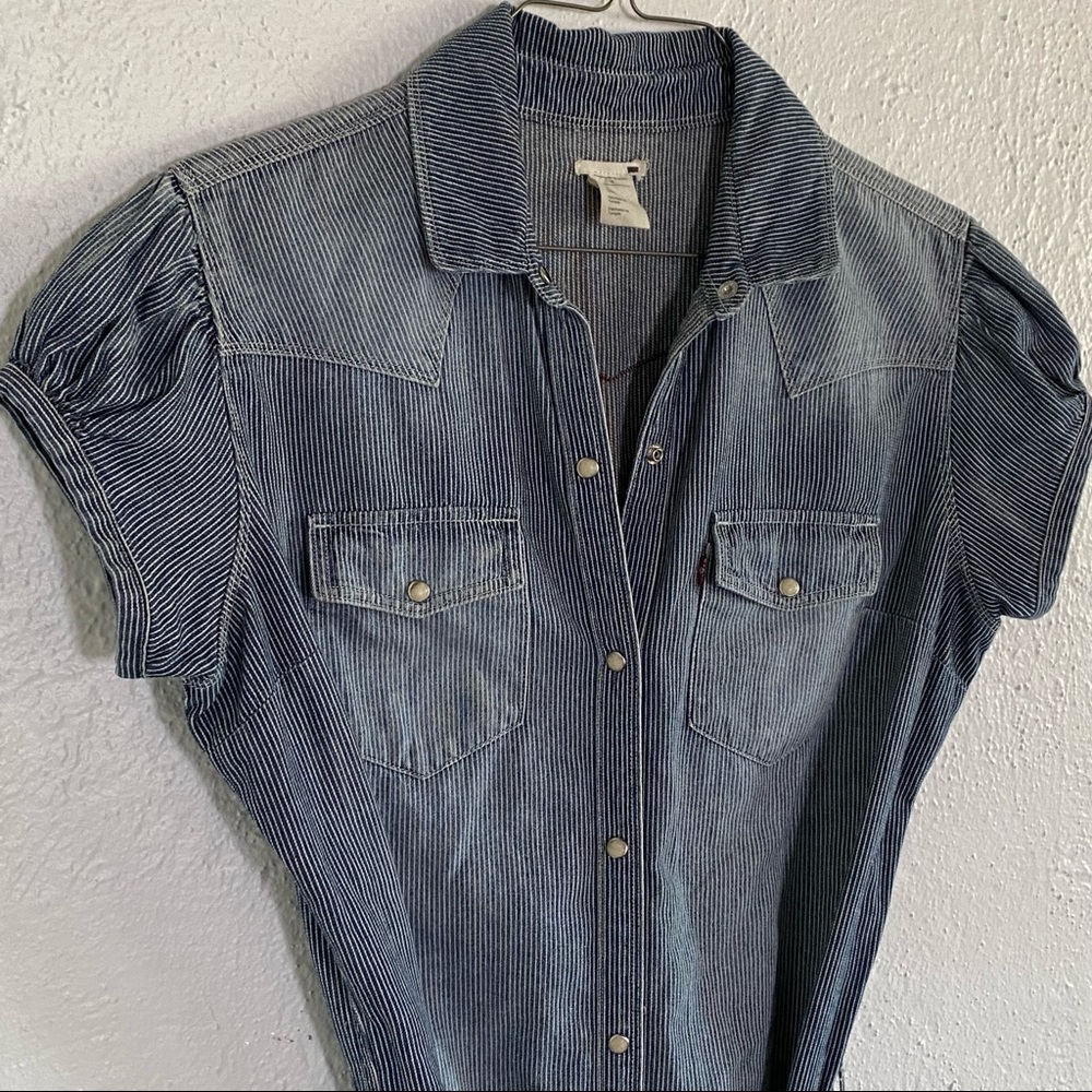 SOLD⭐️Levi’s Denim Pinstripe Dress, sz L⭐️